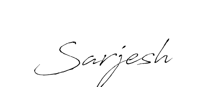 Create a beautiful signature design for name Sarjesh. With this signature (Antro_Vectra) fonts, you can make a handwritten signature for free. Sarjesh signature style 6 images and pictures png