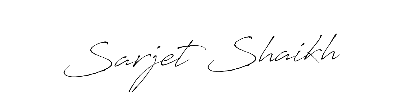 It looks lik you need a new signature style for name Sarjet Shaikh. Design unique handwritten (Antro_Vectra) signature with our free signature maker in just a few clicks. Sarjet Shaikh signature style 6 images and pictures png