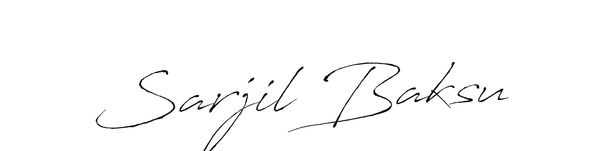 Design your own signature with our free online signature maker. With this signature software, you can create a handwritten (Antro_Vectra) signature for name Sarjil Baksu. Sarjil Baksu signature style 6 images and pictures png