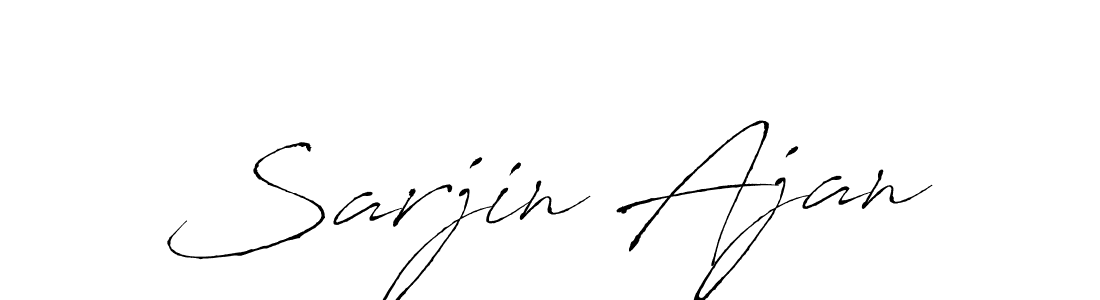 Use a signature maker to create a handwritten signature online. With this signature software, you can design (Antro_Vectra) your own signature for name Sarjin Ajan. Sarjin Ajan signature style 6 images and pictures png