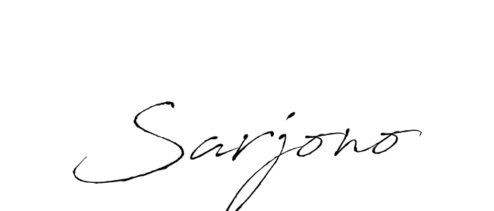 Create a beautiful signature design for name Sarjono. With this signature (Antro_Vectra) fonts, you can make a handwritten signature for free. Sarjono signature style 6 images and pictures png