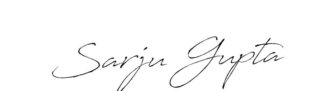 Design your own signature with our free online signature maker. With this signature software, you can create a handwritten (Antro_Vectra) signature for name Sarju Gupta. Sarju Gupta signature style 6 images and pictures png