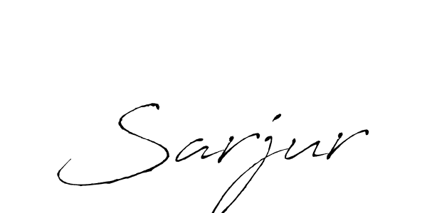 How to make Sarjur name signature. Use Antro_Vectra style for creating short signs online. This is the latest handwritten sign. Sarjur signature style 6 images and pictures png