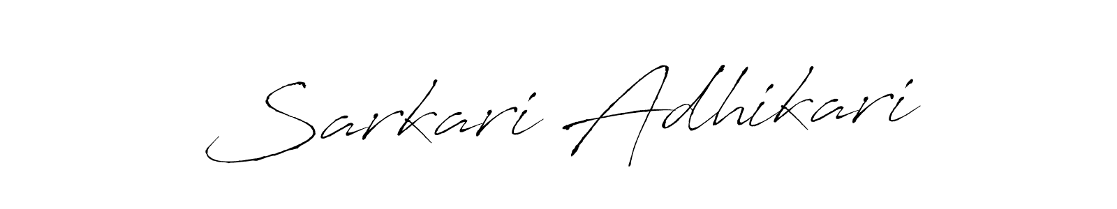 How to make Sarkari Adhikari signature? Antro_Vectra is a professional autograph style. Create handwritten signature for Sarkari Adhikari name. Sarkari Adhikari signature style 6 images and pictures png