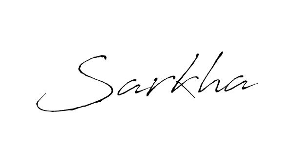 Design your own signature with our free online signature maker. With this signature software, you can create a handwritten (Antro_Vectra) signature for name Sarkha. Sarkha signature style 6 images and pictures png
