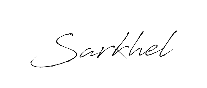 Make a beautiful signature design for name Sarkhel. With this signature (Antro_Vectra) style, you can create a handwritten signature for free. Sarkhel signature style 6 images and pictures png