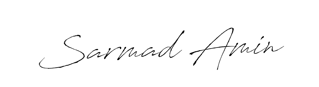 Create a beautiful signature design for name Sarmad Amin. With this signature (Antro_Vectra) fonts, you can make a handwritten signature for free. Sarmad Amin signature style 6 images and pictures png