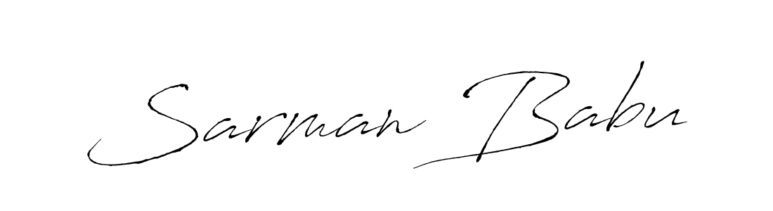 Antro_Vectra is a professional signature style that is perfect for those who want to add a touch of class to their signature. It is also a great choice for those who want to make their signature more unique. Get Sarman Babu name to fancy signature for free. Sarman Babu signature style 6 images and pictures png