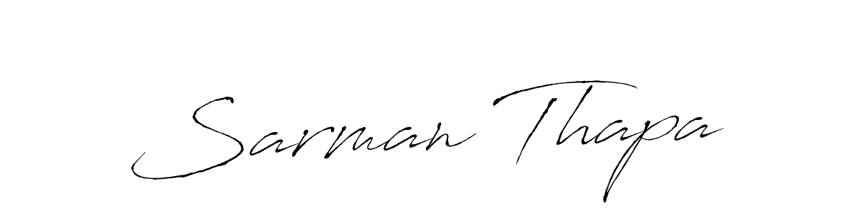 How to make Sarman Thapa signature? Antro_Vectra is a professional autograph style. Create handwritten signature for Sarman Thapa name. Sarman Thapa signature style 6 images and pictures png