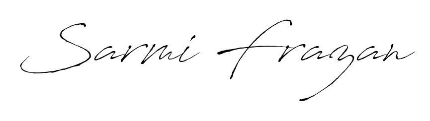 Create a beautiful signature design for name Sarmi Frazan. With this signature (Antro_Vectra) fonts, you can make a handwritten signature for free. Sarmi Frazan signature style 6 images and pictures png