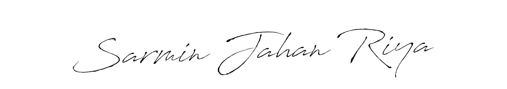 Design your own signature with our free online signature maker. With this signature software, you can create a handwritten (Antro_Vectra) signature for name Sarmin Jahan Riya. Sarmin Jahan Riya signature style 6 images and pictures png