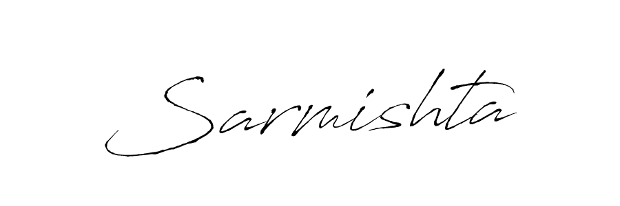 Make a beautiful signature design for name Sarmishta. With this signature (Antro_Vectra) style, you can create a handwritten signature for free. Sarmishta signature style 6 images and pictures png