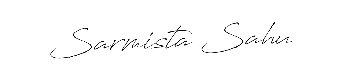 How to make Sarmista Sahu signature? Antro_Vectra is a professional autograph style. Create handwritten signature for Sarmista Sahu name. Sarmista Sahu signature style 6 images and pictures png