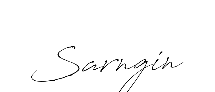 Use a signature maker to create a handwritten signature online. With this signature software, you can design (Antro_Vectra) your own signature for name Sarngin. Sarngin signature style 6 images and pictures png