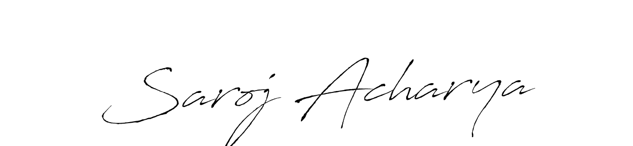 How to make Saroj Acharya signature? Antro_Vectra is a professional autograph style. Create handwritten signature for Saroj Acharya name. Saroj Acharya signature style 6 images and pictures png