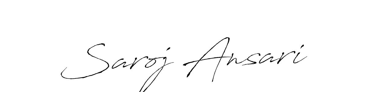 The best way (Antro_Vectra) to make a short signature is to pick only two or three words in your name. The name Saroj Ansari include a total of six letters. For converting this name. Saroj Ansari signature style 6 images and pictures png