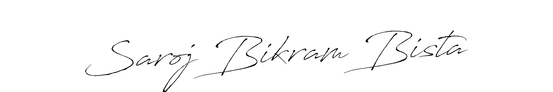 The best way (Antro_Vectra) to make a short signature is to pick only two or three words in your name. The name Saroj Bikram Bista include a total of six letters. For converting this name. Saroj Bikram Bista signature style 6 images and pictures png