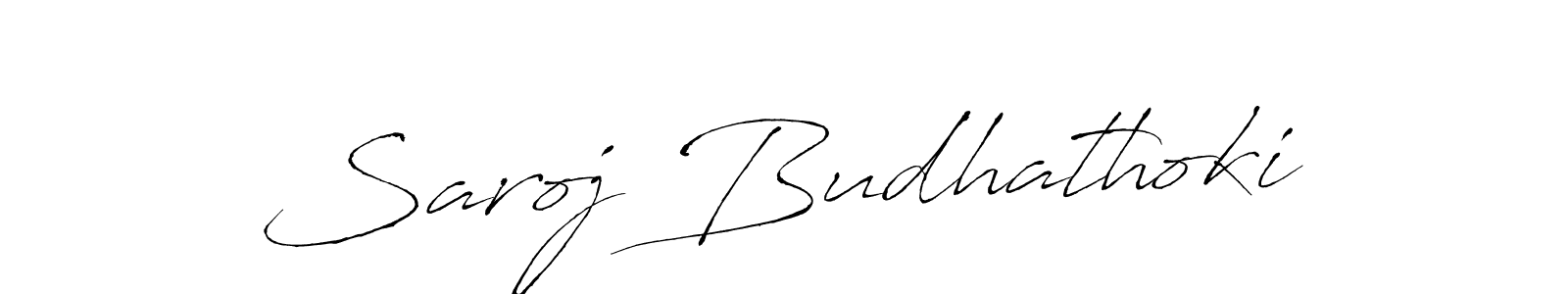 Saroj Budhathoki stylish signature style. Best Handwritten Sign (Antro_Vectra) for my name. Handwritten Signature Collection Ideas for my name Saroj Budhathoki. Saroj Budhathoki signature style 6 images and pictures png