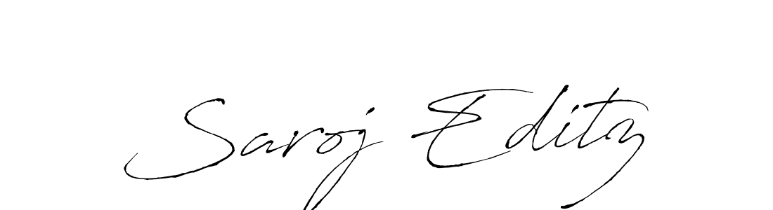 Use a signature maker to create a handwritten signature online. With this signature software, you can design (Antro_Vectra) your own signature for name Saroj Editz. Saroj Editz signature style 6 images and pictures png