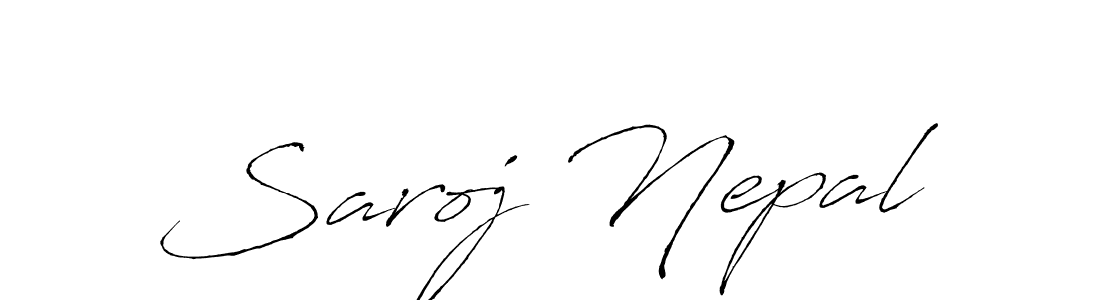 How to make Saroj Nepal signature? Antro_Vectra is a professional autograph style. Create handwritten signature for Saroj Nepal name. Saroj Nepal signature style 6 images and pictures png