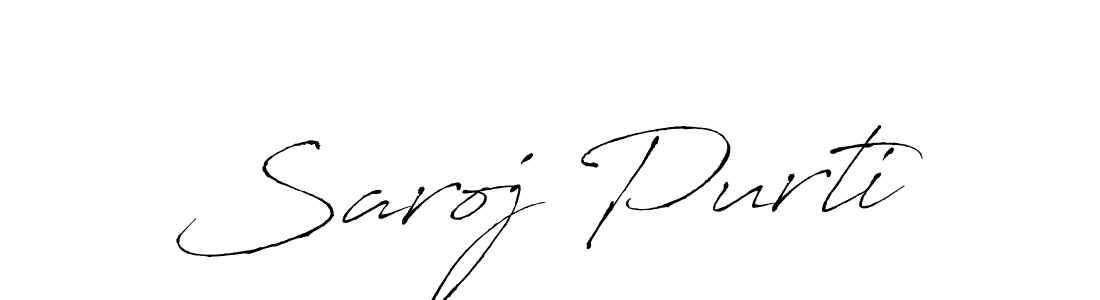 The best way (Antro_Vectra) to make a short signature is to pick only two or three words in your name. The name Saroj Purti include a total of six letters. For converting this name. Saroj Purti signature style 6 images and pictures png