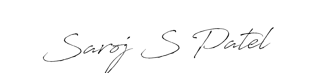 This is the best signature style for the Saroj S Patel name. Also you like these signature font (Antro_Vectra). Mix name signature. Saroj S Patel signature style 6 images and pictures png