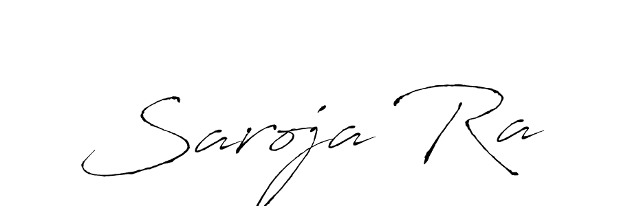 The best way (Antro_Vectra) to make a short signature is to pick only two or three words in your name. The name Saroja Ra include a total of six letters. For converting this name. Saroja Ra signature style 6 images and pictures png