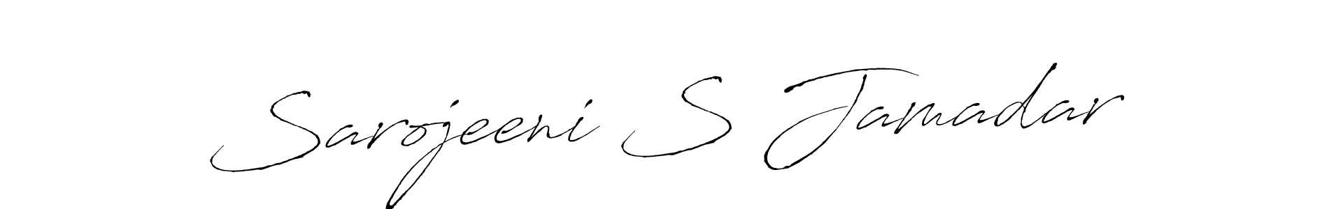 Also we have Sarojeeni S Jamadar name is the best signature style. Create professional handwritten signature collection using Antro_Vectra autograph style. Sarojeeni S Jamadar signature style 6 images and pictures png