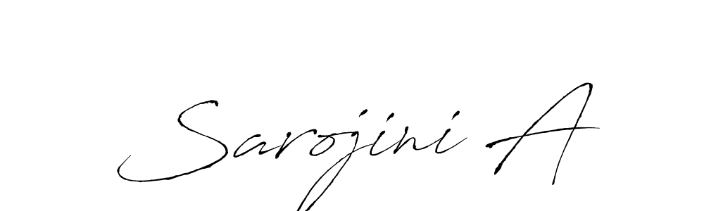 Create a beautiful signature design for name Sarojini A. With this signature (Antro_Vectra) fonts, you can make a handwritten signature for free. Sarojini A signature style 6 images and pictures png