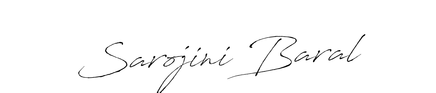 How to make Sarojini Baral signature? Antro_Vectra is a professional autograph style. Create handwritten signature for Sarojini Baral name. Sarojini Baral signature style 6 images and pictures png