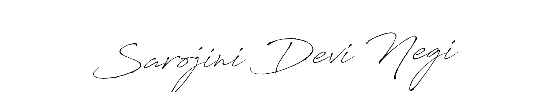 It looks lik you need a new signature style for name Sarojini Devi Negi. Design unique handwritten (Antro_Vectra) signature with our free signature maker in just a few clicks. Sarojini Devi Negi signature style 6 images and pictures png