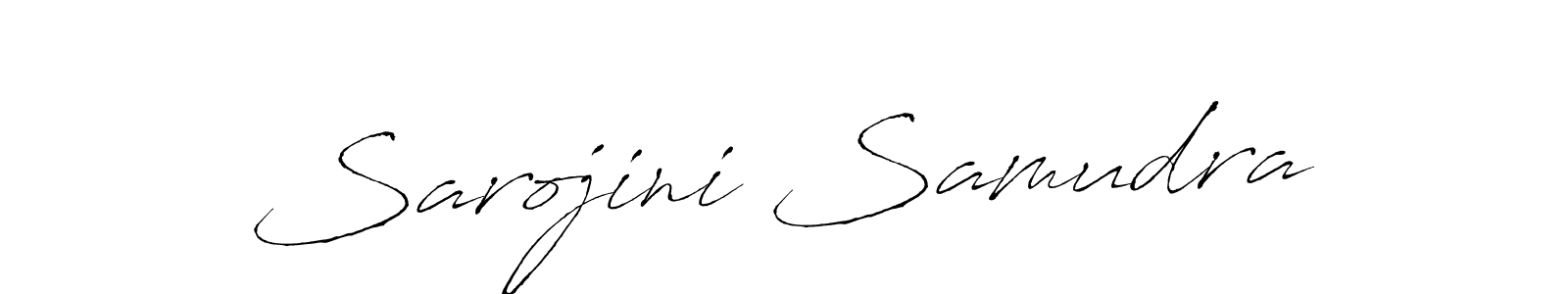 You should practise on your own different ways (Antro_Vectra) to write your name (Sarojini Samudra) in signature. don't let someone else do it for you. Sarojini Samudra signature style 6 images and pictures png