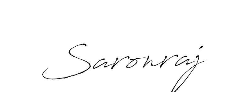 Design your own signature with our free online signature maker. With this signature software, you can create a handwritten (Antro_Vectra) signature for name Saronraj. Saronraj signature style 6 images and pictures png