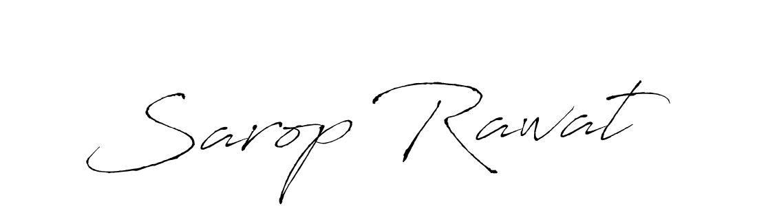 Sarop Rawat stylish signature style. Best Handwritten Sign (Antro_Vectra) for my name. Handwritten Signature Collection Ideas for my name Sarop Rawat. Sarop Rawat signature style 6 images and pictures png