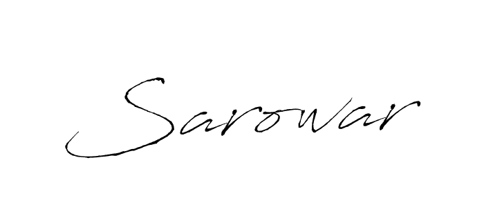 Use a signature maker to create a handwritten signature online. With this signature software, you can design (Antro_Vectra) your own signature for name Sarowar. Sarowar signature style 6 images and pictures png