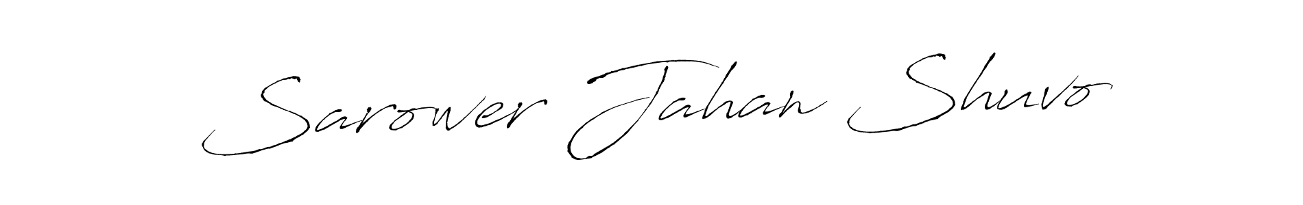 The best way (Antro_Vectra) to make a short signature is to pick only two or three words in your name. The name Sarower Jahan Shuvo include a total of six letters. For converting this name. Sarower Jahan Shuvo signature style 6 images and pictures png