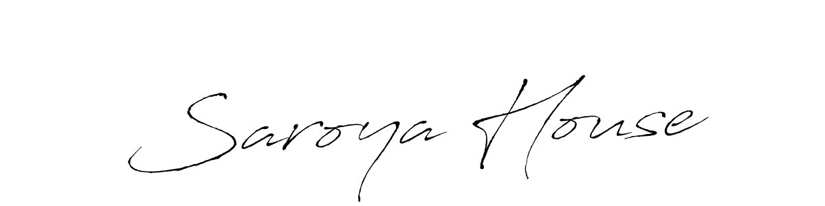 Use a signature maker to create a handwritten signature online. With this signature software, you can design (Antro_Vectra) your own signature for name Saroya House. Saroya House signature style 6 images and pictures png