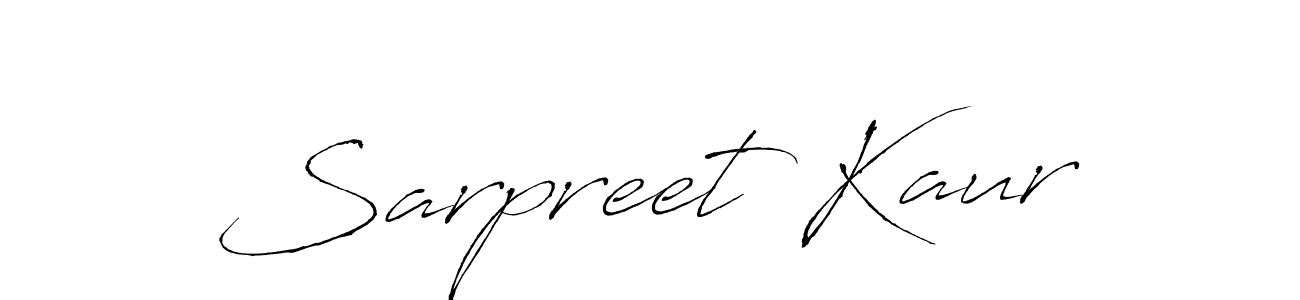 Make a beautiful signature design for name Sarpreet Kaur. With this signature (Antro_Vectra) style, you can create a handwritten signature for free. Sarpreet Kaur signature style 6 images and pictures png