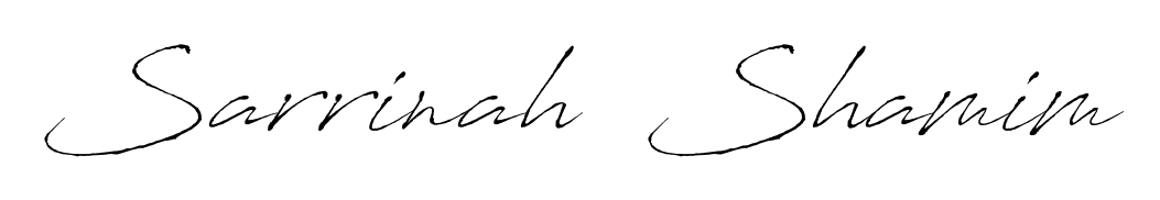 Generate high-definition signature styles for Sarrinah  Shamim. The Antro_Vectra typeface ensures crisp legibility and sophisticated design. Sarrinah  Shamim signature style 6 images and pictures png