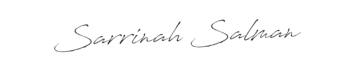 The best way (Antro_Vectra) to make a short signature is to pick only two or three words in your name. The name Sarrinah Salman include a total of six letters. For converting this name. Sarrinah Salman signature style 6 images and pictures png