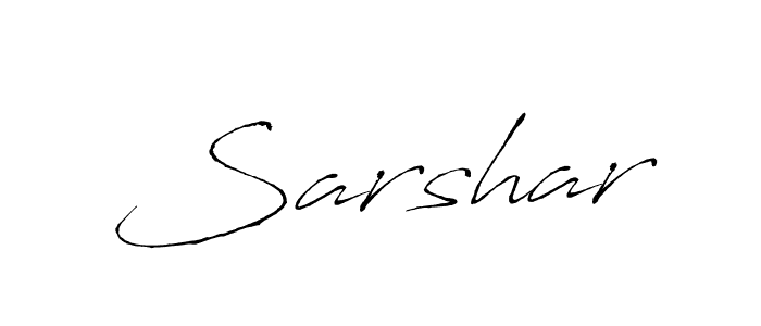 Use a signature maker to create a handwritten signature online. With this signature software, you can design (Antro_Vectra) your own signature for name Sarshar. Sarshar signature style 6 images and pictures png