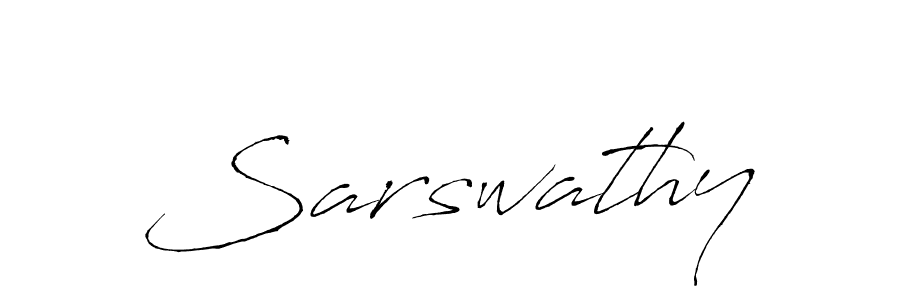 You should practise on your own different ways (Antro_Vectra) to write your name (Sarswathy) in signature. don't let someone else do it for you. Sarswathy signature style 6 images and pictures png