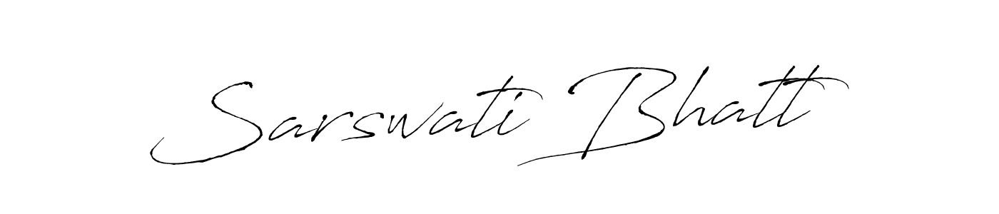 You should practise on your own different ways (Antro_Vectra) to write your name (Sarswati Bhatt) in signature. don't let someone else do it for you. Sarswati Bhatt signature style 6 images and pictures png
