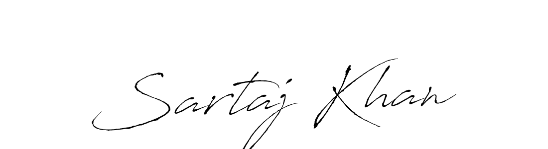 How to make Sartaj Khan name signature. Use Antro_Vectra style for creating short signs online. This is the latest handwritten sign. Sartaj Khan signature style 6 images and pictures png