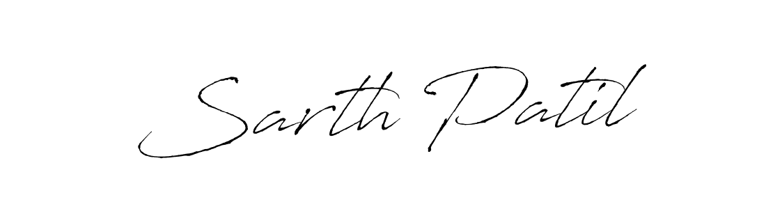 How to make Sarth Patil name signature. Use Antro_Vectra style for creating short signs online. This is the latest handwritten sign. Sarth Patil signature style 6 images and pictures png