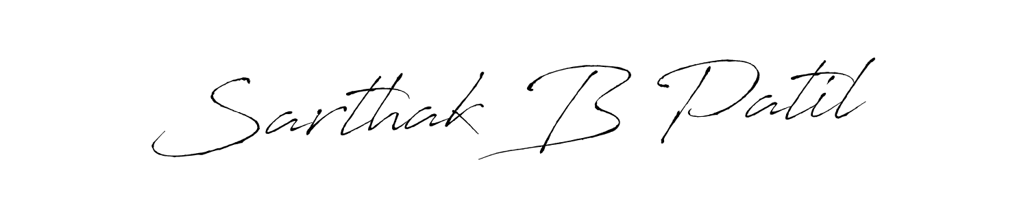 How to make Sarthak B Patil signature? Antro_Vectra is a professional autograph style. Create handwritten signature for Sarthak B Patil name. Sarthak B Patil signature style 6 images and pictures png