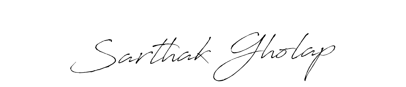 Create a beautiful signature design for name Sarthak Gholap. With this signature (Antro_Vectra) fonts, you can make a handwritten signature for free. Sarthak Gholap signature style 6 images and pictures png