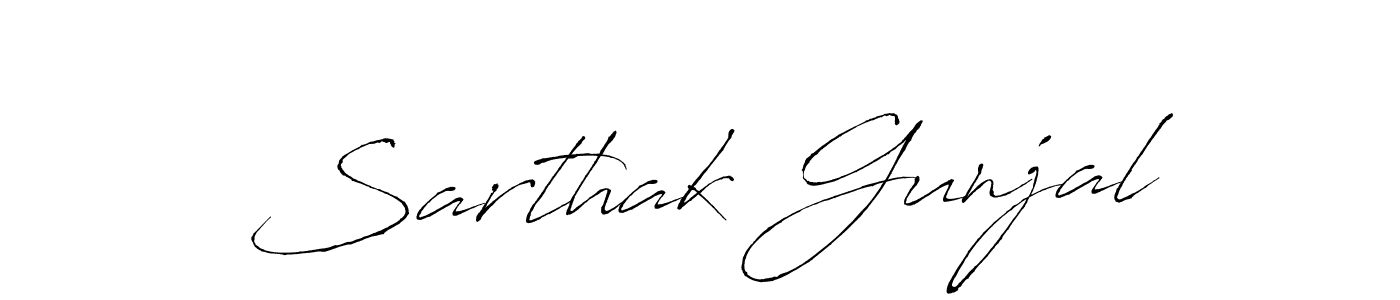 Antro_Vectra is a professional signature style that is perfect for those who want to add a touch of class to their signature. It is also a great choice for those who want to make their signature more unique. Get Sarthak Gunjal name to fancy signature for free. Sarthak Gunjal signature style 6 images and pictures png