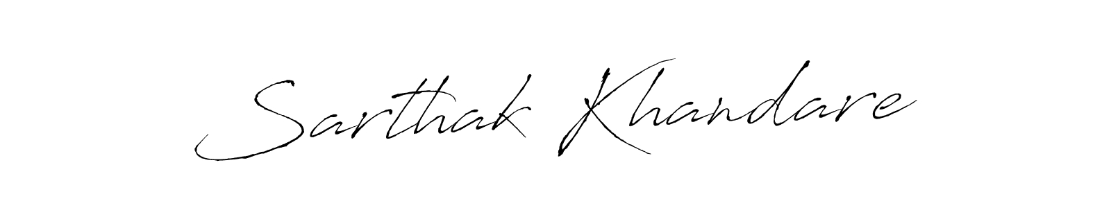 How to make Sarthak Khandare signature? Antro_Vectra is a professional autograph style. Create handwritten signature for Sarthak Khandare name. Sarthak Khandare signature style 6 images and pictures png