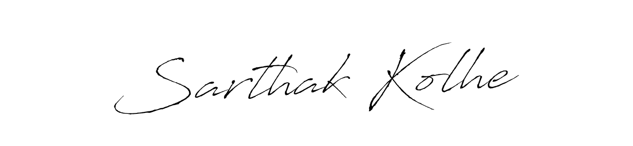 Design your own signature with our free online signature maker. With this signature software, you can create a handwritten (Antro_Vectra) signature for name Sarthak Kolhe. Sarthak Kolhe signature style 6 images and pictures png